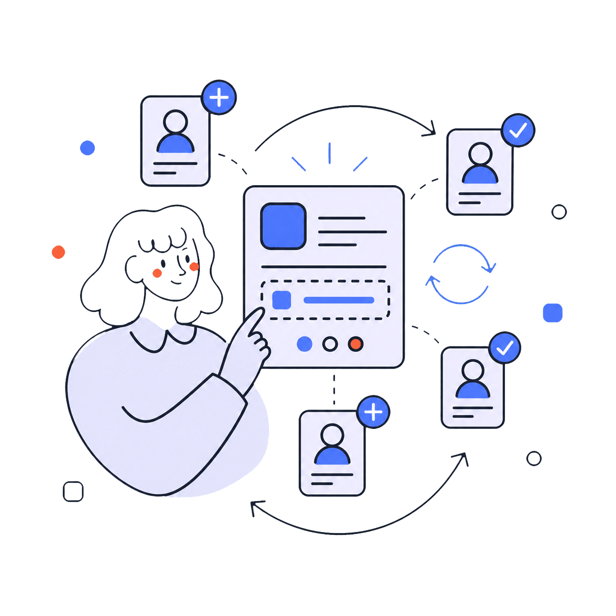 Group template editor with company design and centrally managed fields
