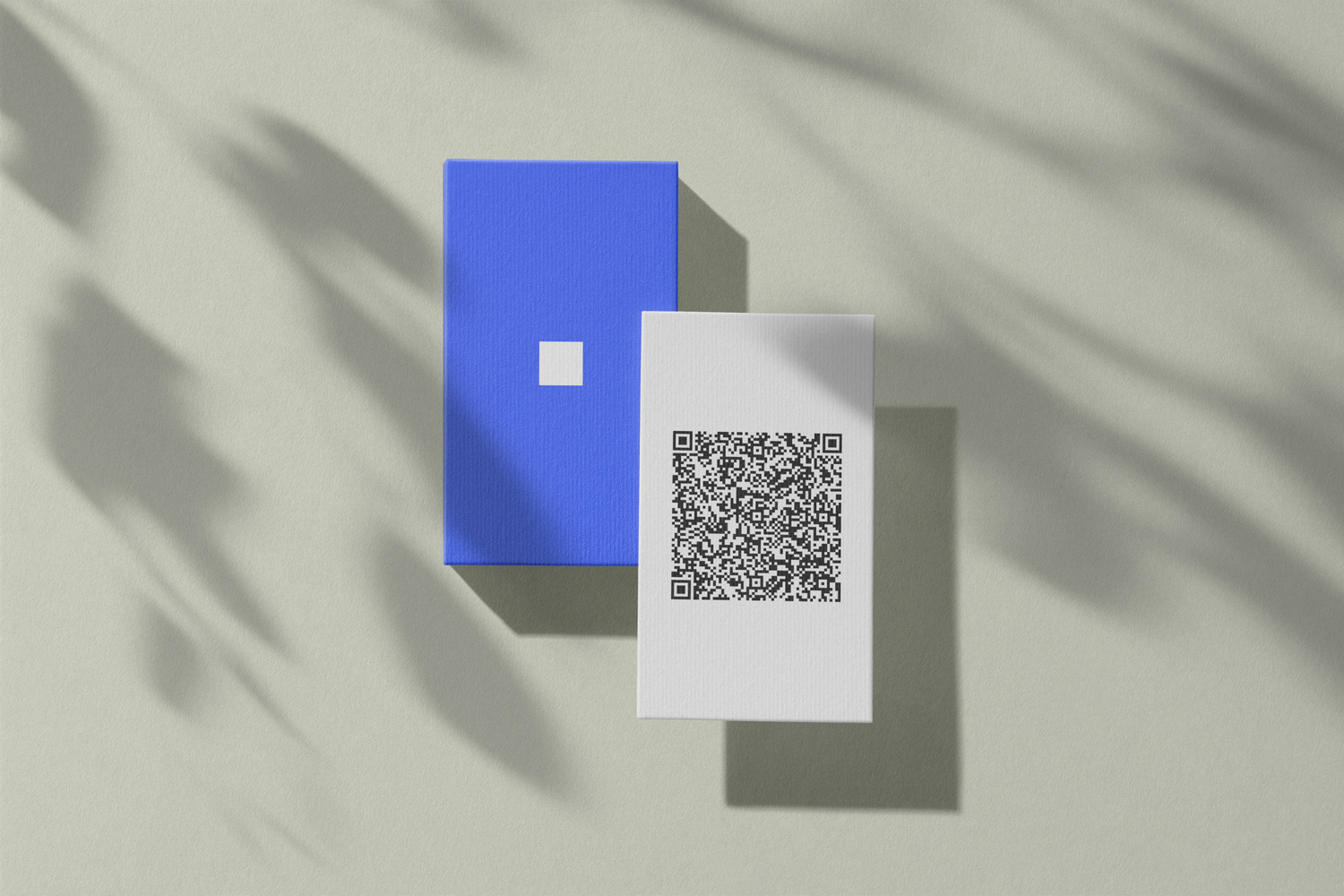 QR code business card on a phone